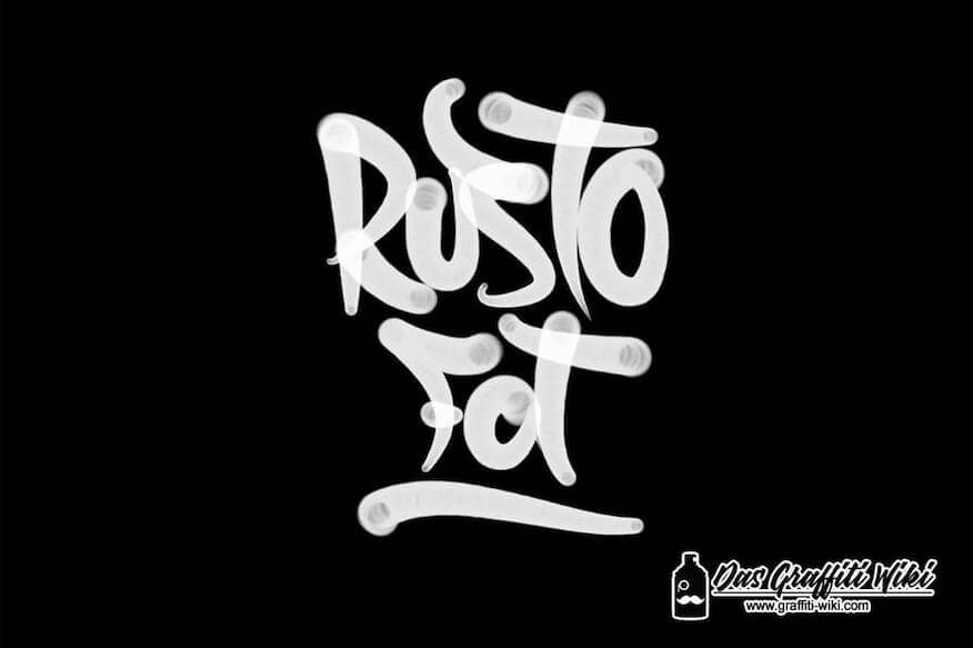 Graffiti-Schrift Rusto Fat