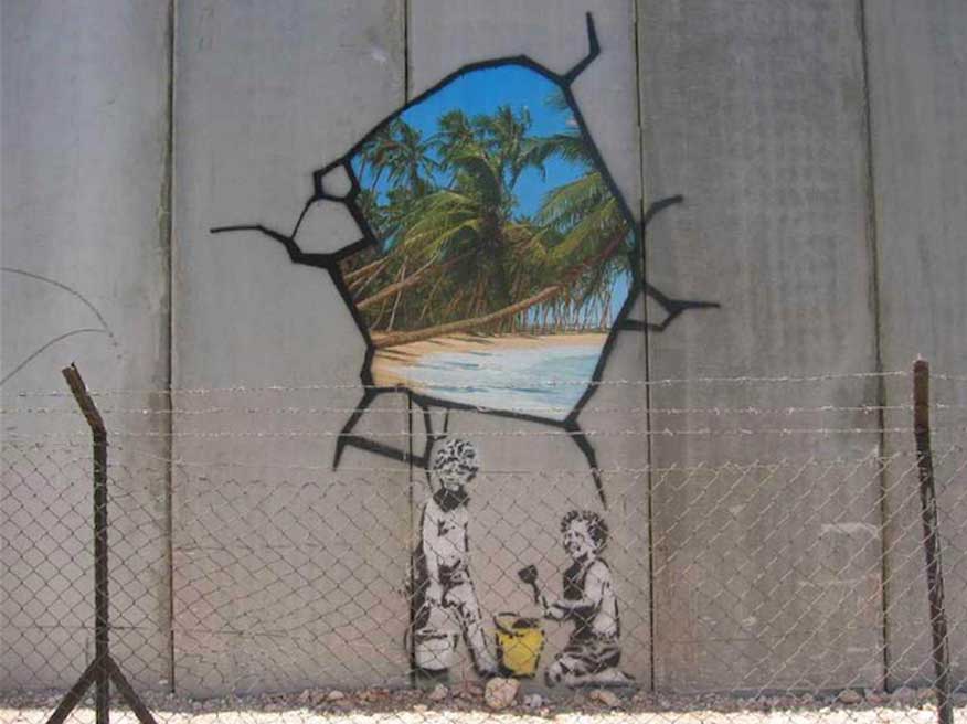 Banksy Bilder in Palästina Westbank