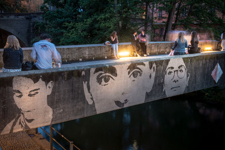 One Reverse-Graffiti in Bamberg