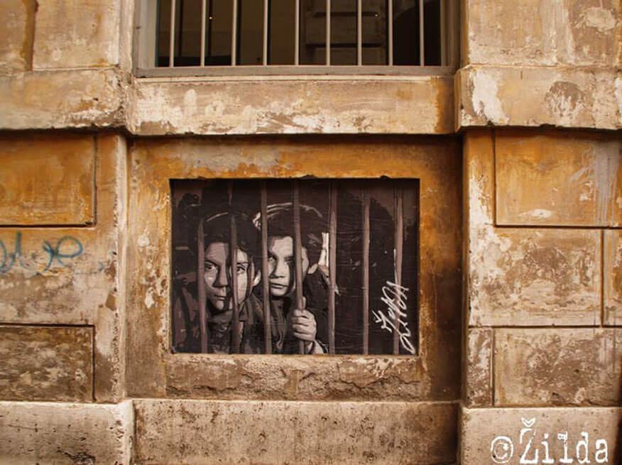 Paste-up Beispiel von Zilda