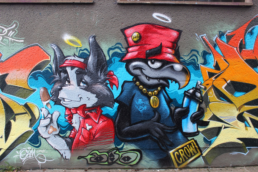 Color Graffiti Piece with 2 Characters