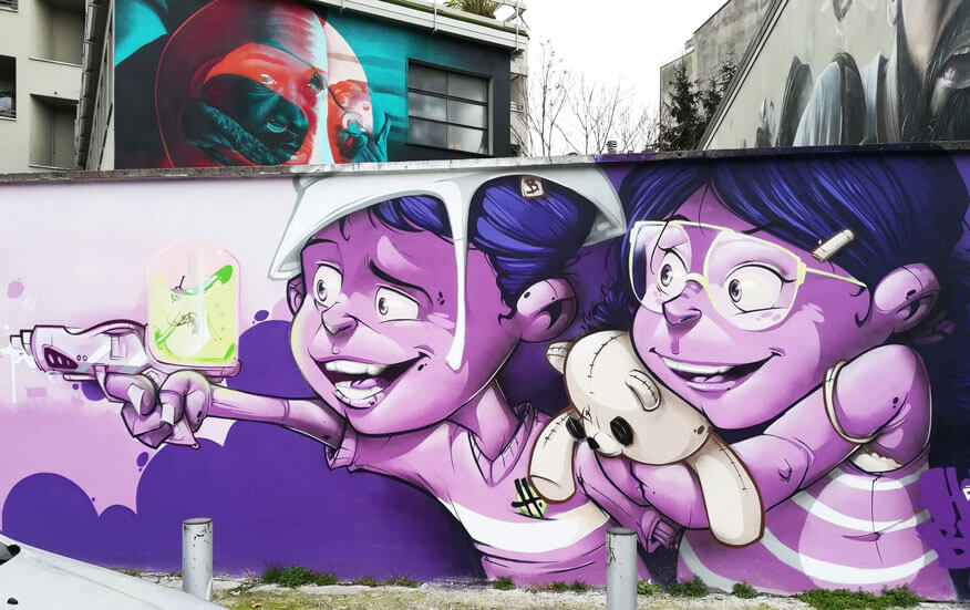 Graffiti-Characters von Hombre SUK in Milano