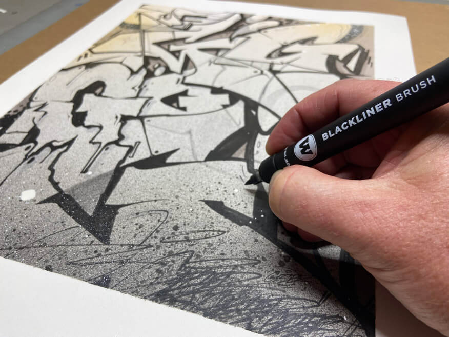Blackbook in A4 von Molotow auf einem Tisch