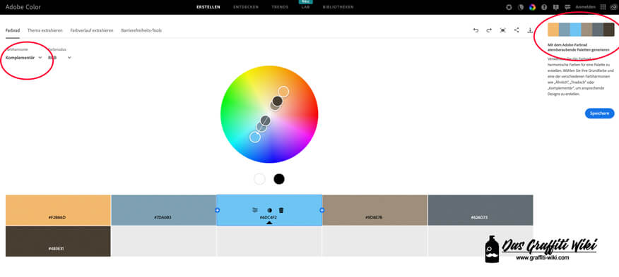 Farbtheorie - mit Adobe Graffiti-Farben bestimmen